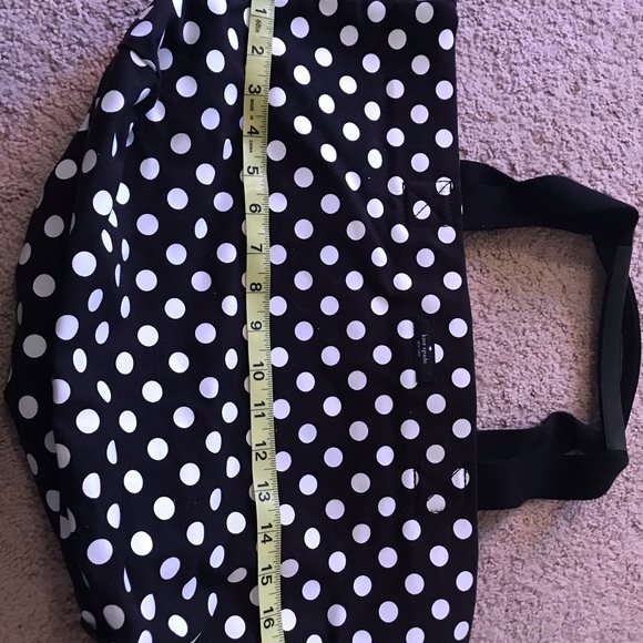 Kate Spade Black/White Polka Dot Fabric Small Tote - Picture 5 of 7